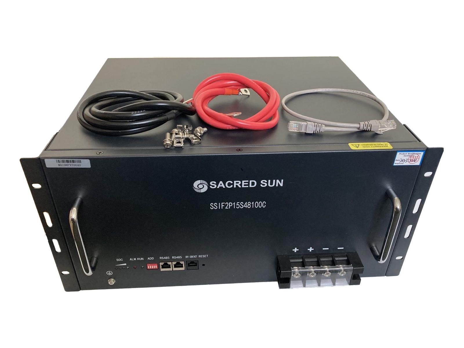 Літієвий акумулятор LiFePO4 SACRED SUN 48V100Ah 5U SSIF2P15S48100C (1042424)